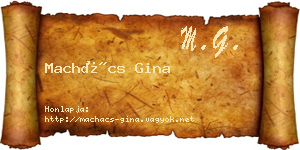 Machács Gina névjegykártya